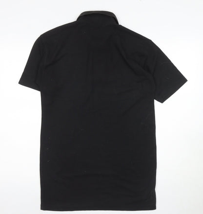 Pegasus Men's Black Polo Shirt M Solid Casual