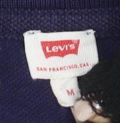 Levi's Men's Blue Polo Shirt Medium Short Sleeve