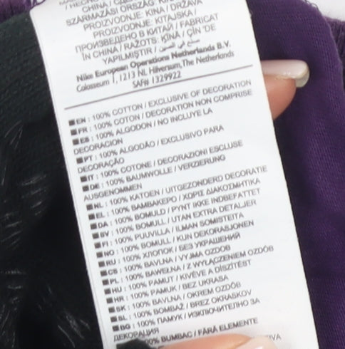 Nike Men's Purple Short Sleeve Polo Shirt - Size M