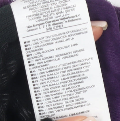 Nike Men's Purple Short Sleeve Polo Shirt - Size M