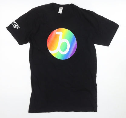 Mens UK Size S American Apparel Black  T-Shirt