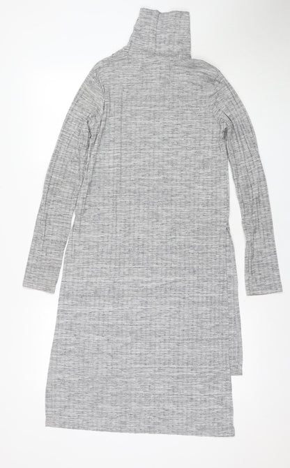 Bershka Women's Grey Sheath Midi Dress Size 12