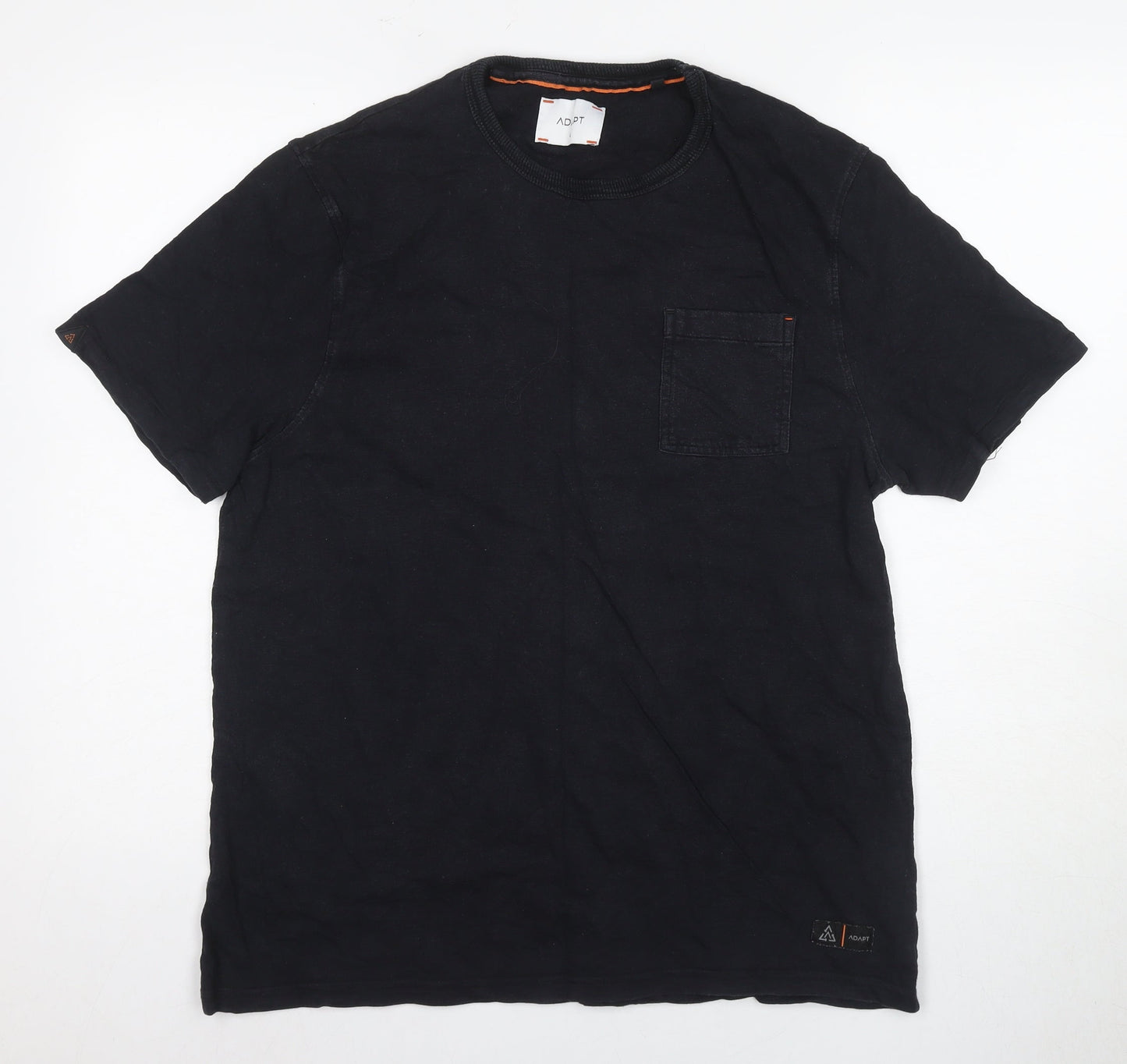 ADPT Men's Black L Crew Neck Short Sleeve T-Shirt