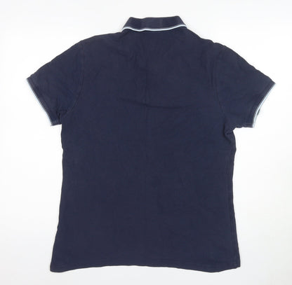 Marks and Spencer Men's Blue Polo Shirt M, Regular Fit