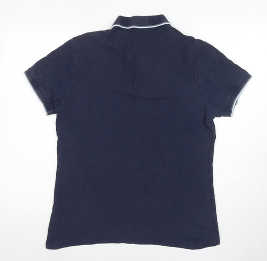 Marks and Spencer Men's Blue Polo Shirt M, Regular Fit