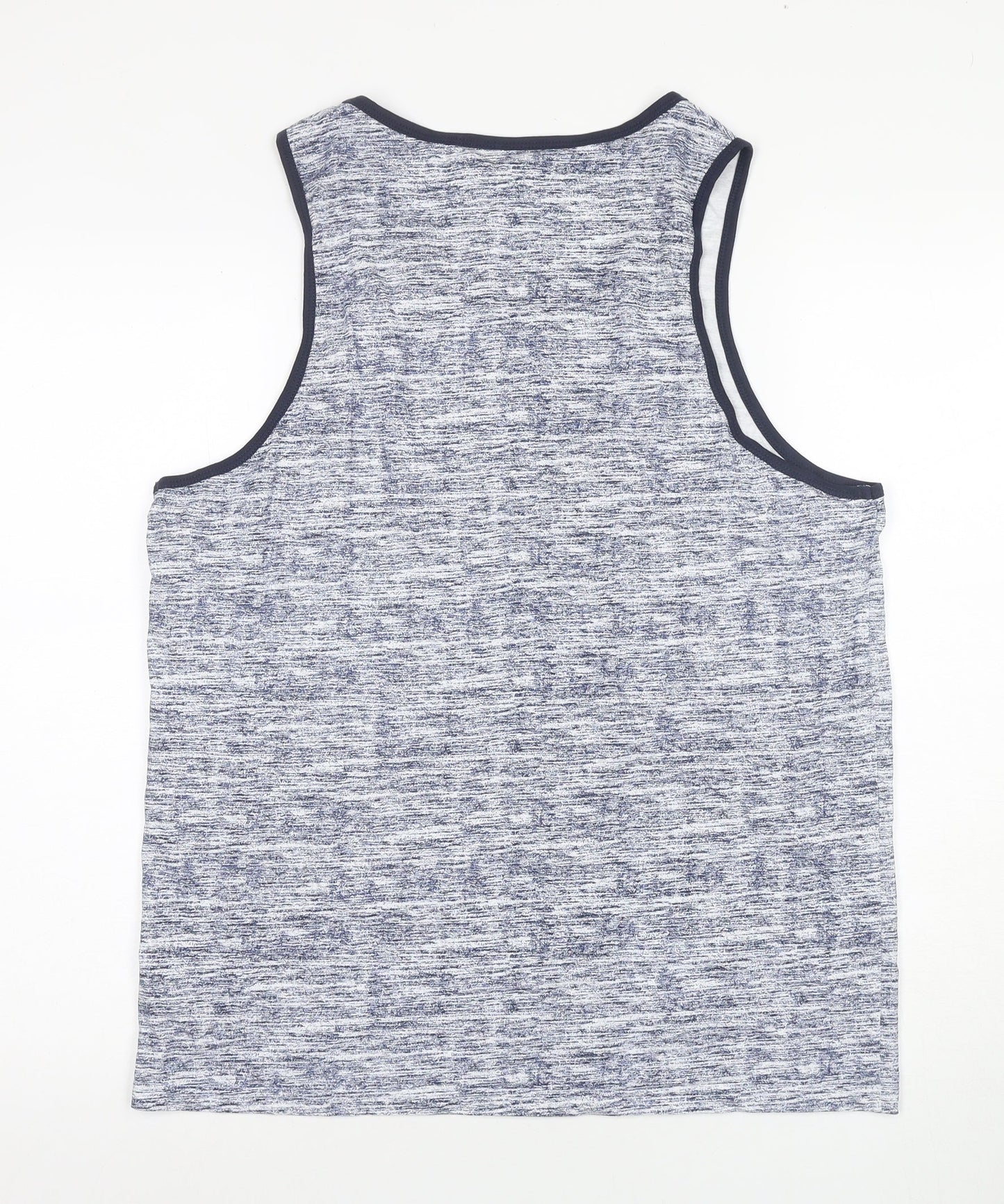 Lee Cooper Men's Blue Graphic Print Sleeveless T-Shirt L