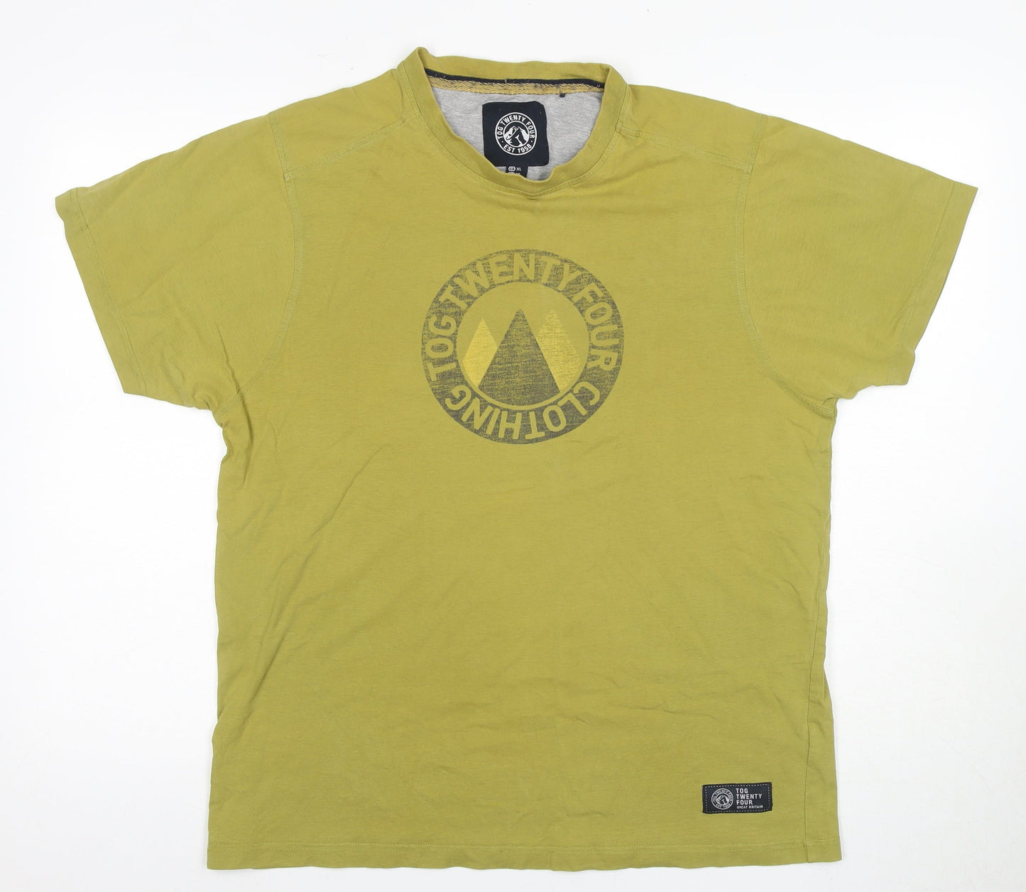 Tog Twenty Four Men's Green XL Logo T-Shirt, Regular Fit