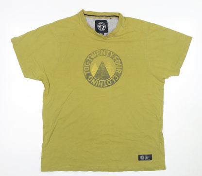 Tog Twenty Four Men's Green XL Logo T-Shirt, Regular Fit