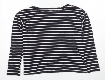 Womens UK Size 12 H&M Black Basic T-Shirt