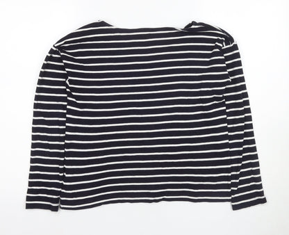 Womens UK Size 12 H&M Black Basic T-Shirt