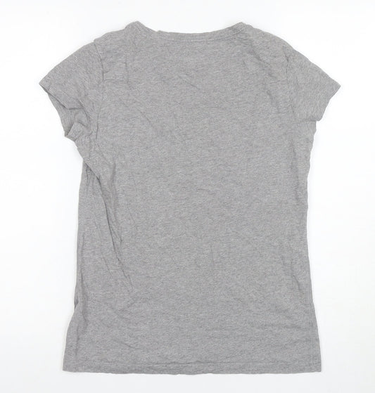 Jack Wills Grey Women's T-Shirt Size 2 Regular Fit