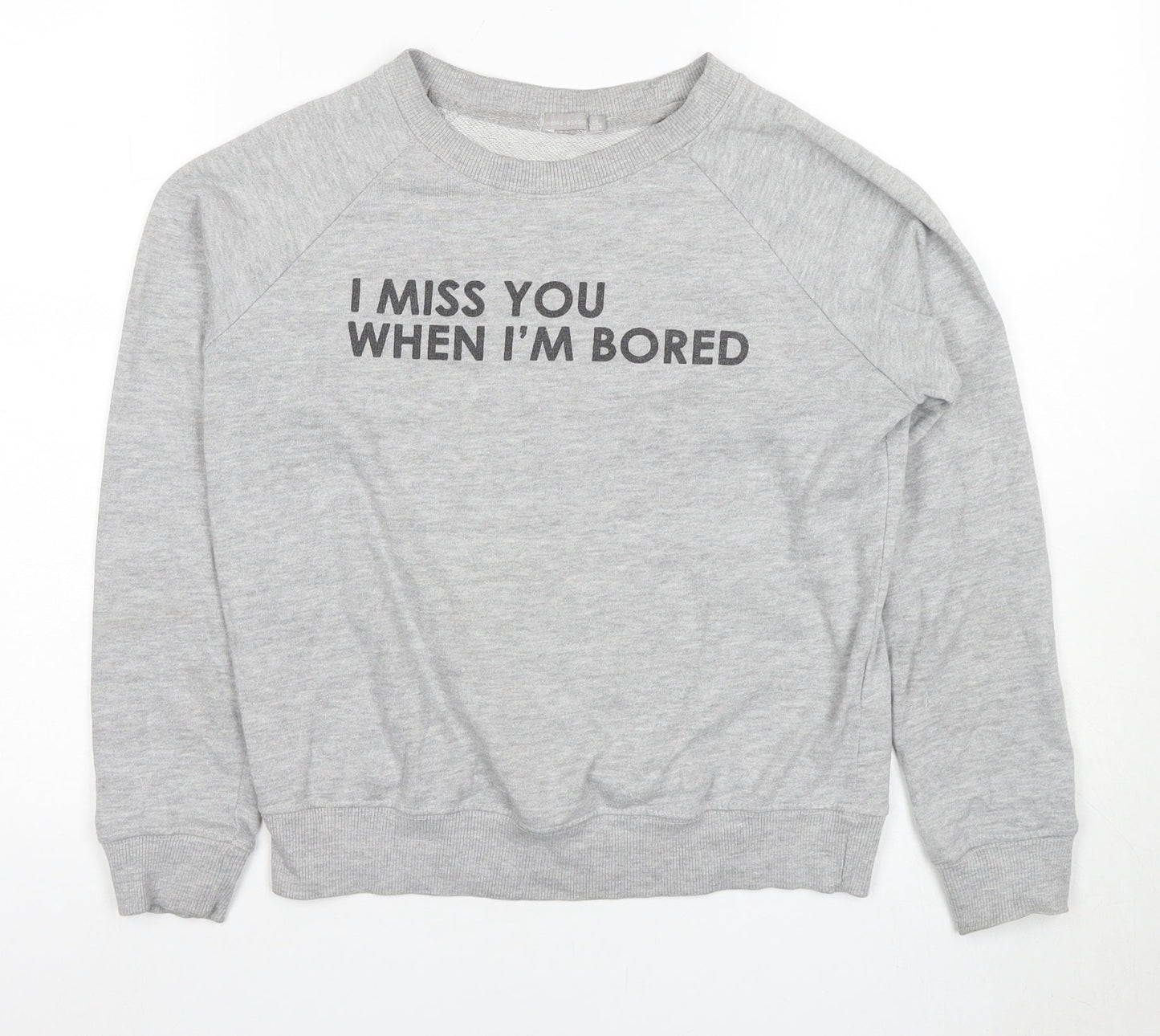 Bershka Women's Grey XS Pullover Sweatshirt
