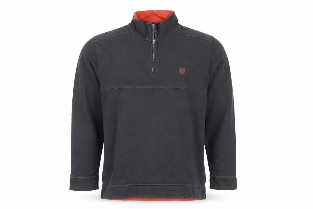 Mens UK Size L Wolsey Black 1/4 Zip Sweatshirt