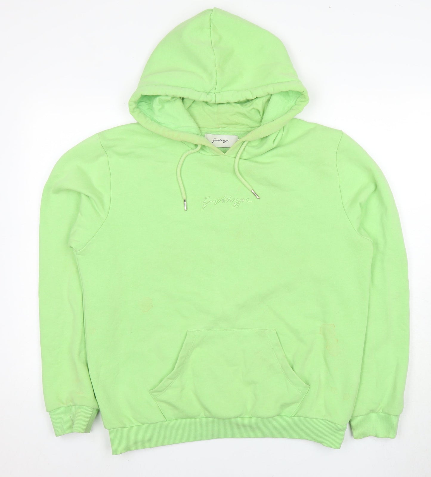 Unisex Adults UK Size 14 Plus Hype Green Pullover Hoodie