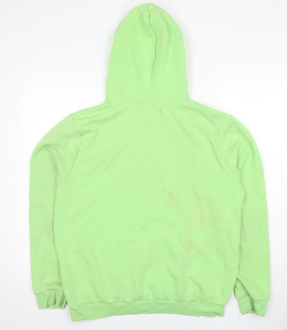 Unisex Adults UK Size 14 Plus Hype Green Pullover Hoodie