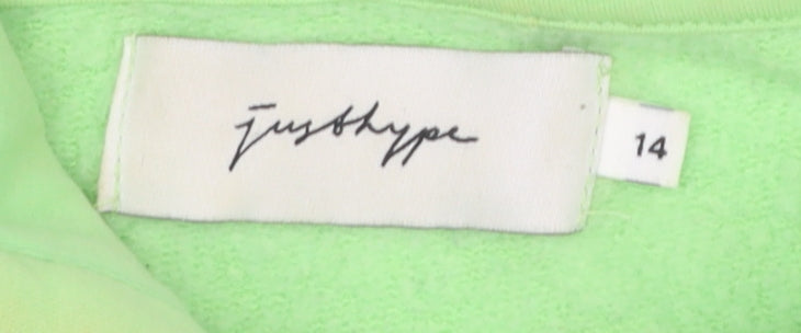 Unisex Adults UK Size 14 Plus Hype Green Pullover Hoodie