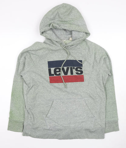 Mens UK Size M Levi's Grey Pullover Hoodie