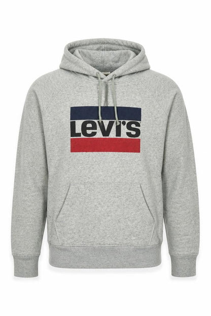 Mens UK Size M Levi's Grey Pullover Hoodie