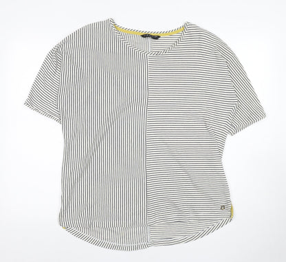 Zia Vzia Women's Black Striped T-Shirt, Size L
