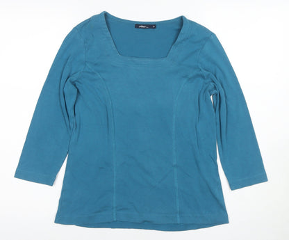 Womens UK Size 12 Oasis Blue Basic Blouse