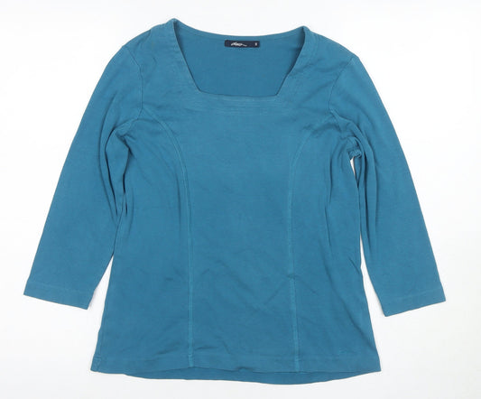 Womens UK Size 12 Oasis Blue Basic Blouse