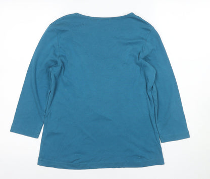 Womens UK Size 12 Oasis Blue Basic Blouse