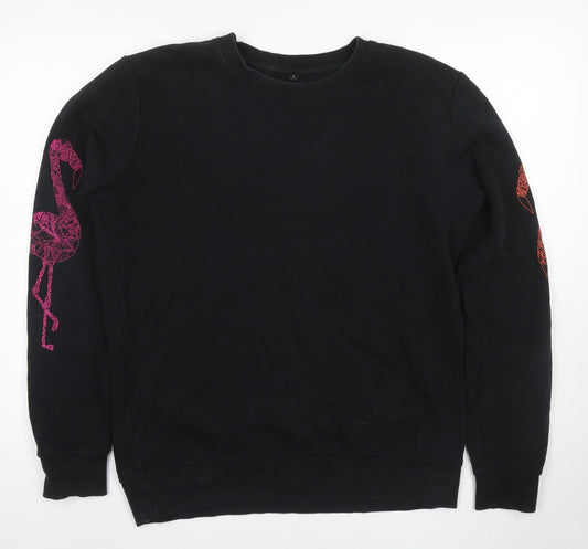 Mens UK Size L Continental Black Pullover Sweatshirt