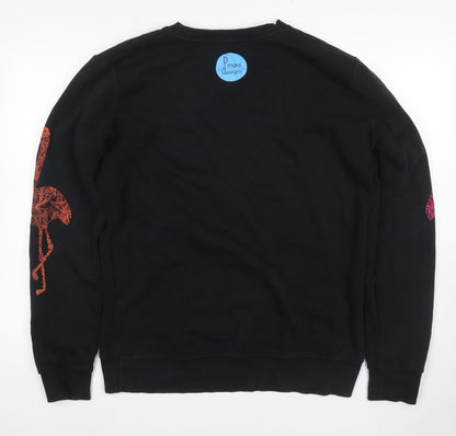 Mens UK Size L Continental Black Pullover Sweatshirt