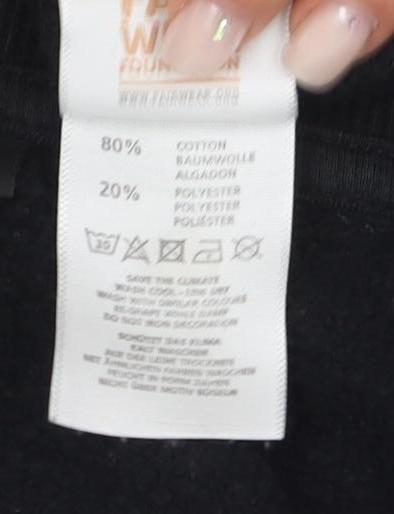 Mens UK Size L Continental Black Pullover Sweatshirt