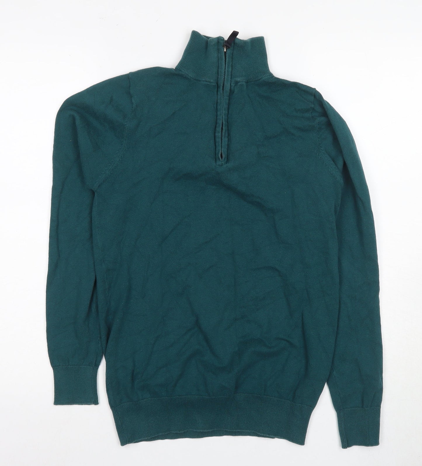 Kronstadt Men's Green Long Sleeve High Neck T-Shirt - Size S