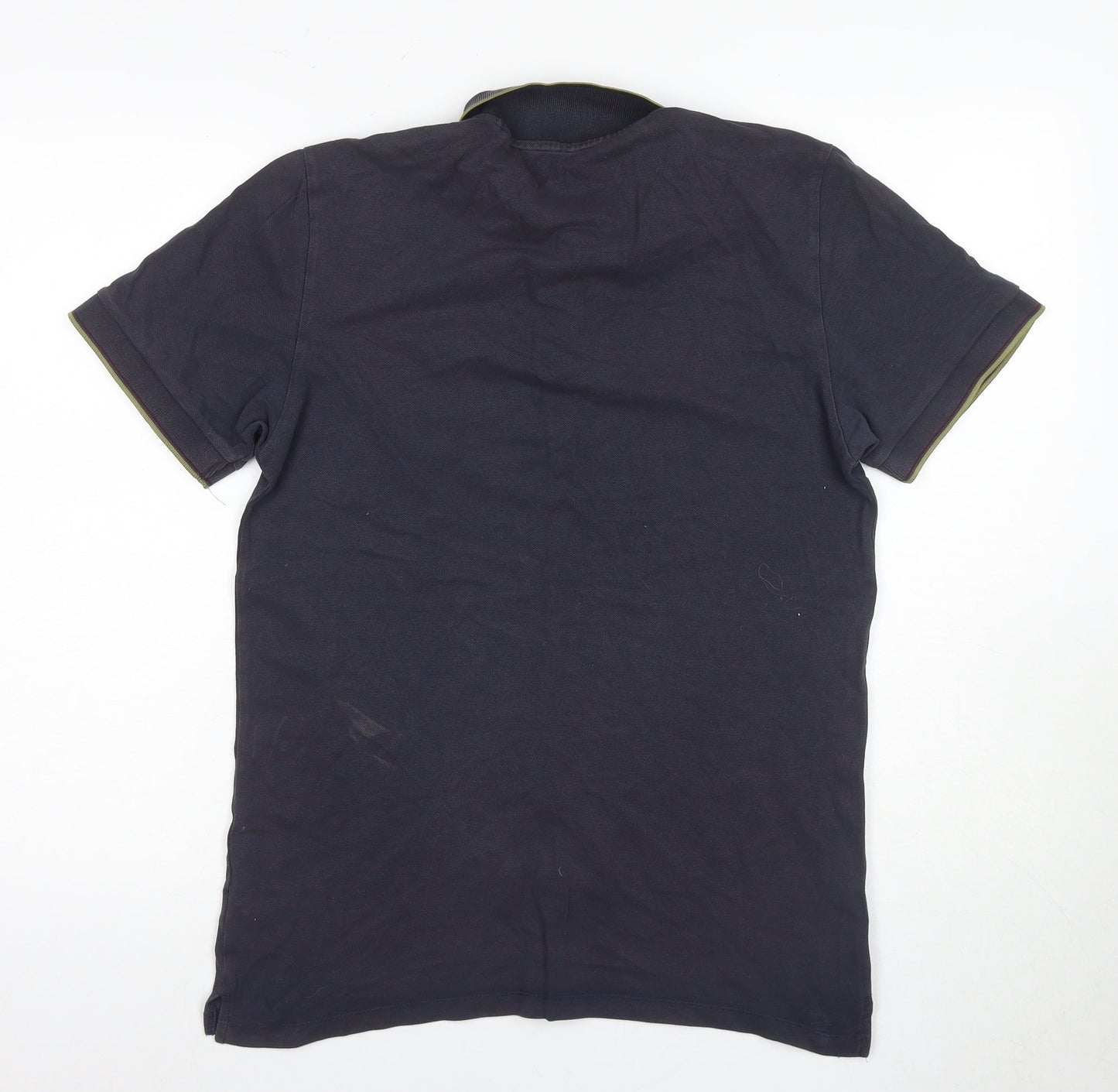 Next Men's Black Polo Shirt M Collared Short Sleeve