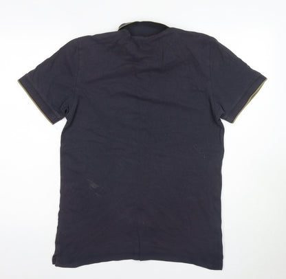 Next Men's Black Polo Shirt M Collared Short Sleeve