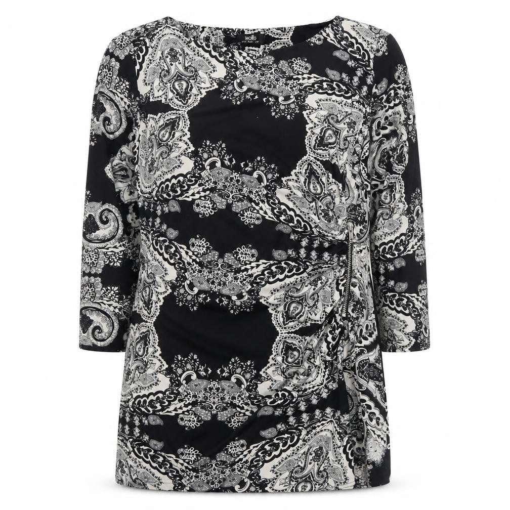 Womens UK Size 14 Wallis Black Tunic Blouse