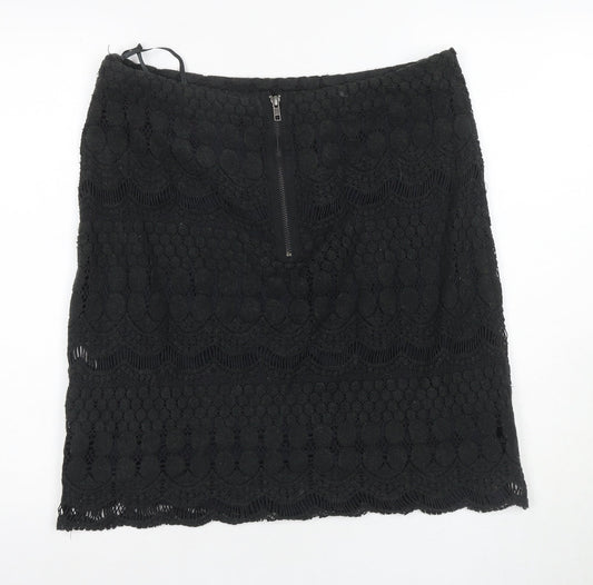 Phase Eight Women's Black Lace Pencil Skirt Size 12