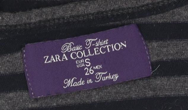 Womens UK Size S Zara Black  T-Shirt