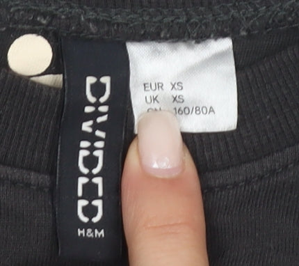 H&M Unisex Black XS Pullover Sweatshirt