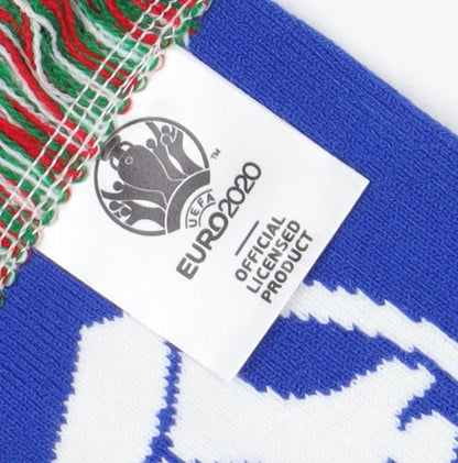 UEFA Euro 2020 Men's Blue Rectangle Scarf, Sports Theme