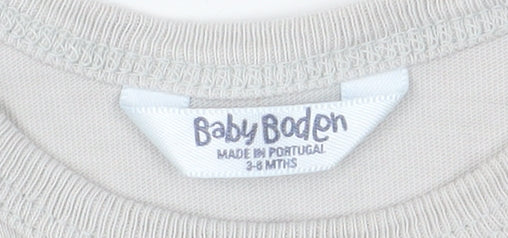 Baby Boden Unisex Grey Animal Print Long Sleeve T-Shirt