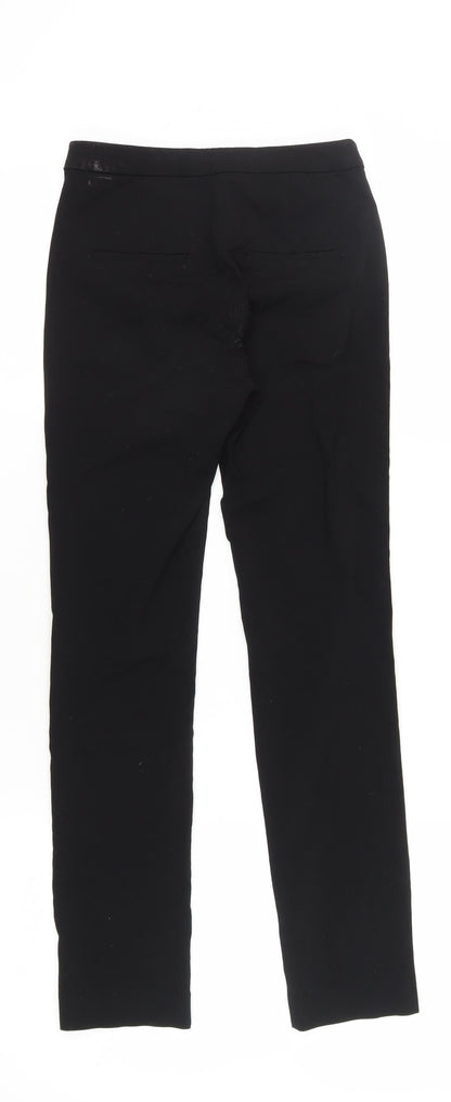 Womens UK Size 6 MNG Regular Fit Straight Black Trousers