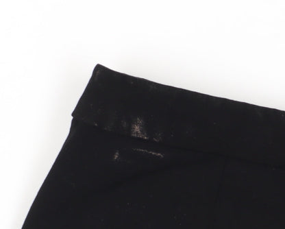 Womens UK Size 6 MNG Regular Fit Straight Black Trousers