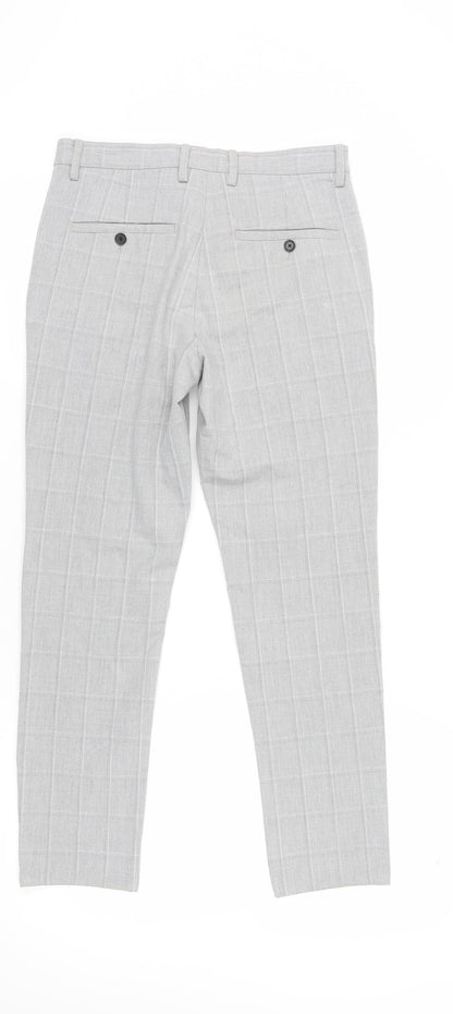 Womens UK Size 8 Zara Regular Fit Chino Grey Trousers