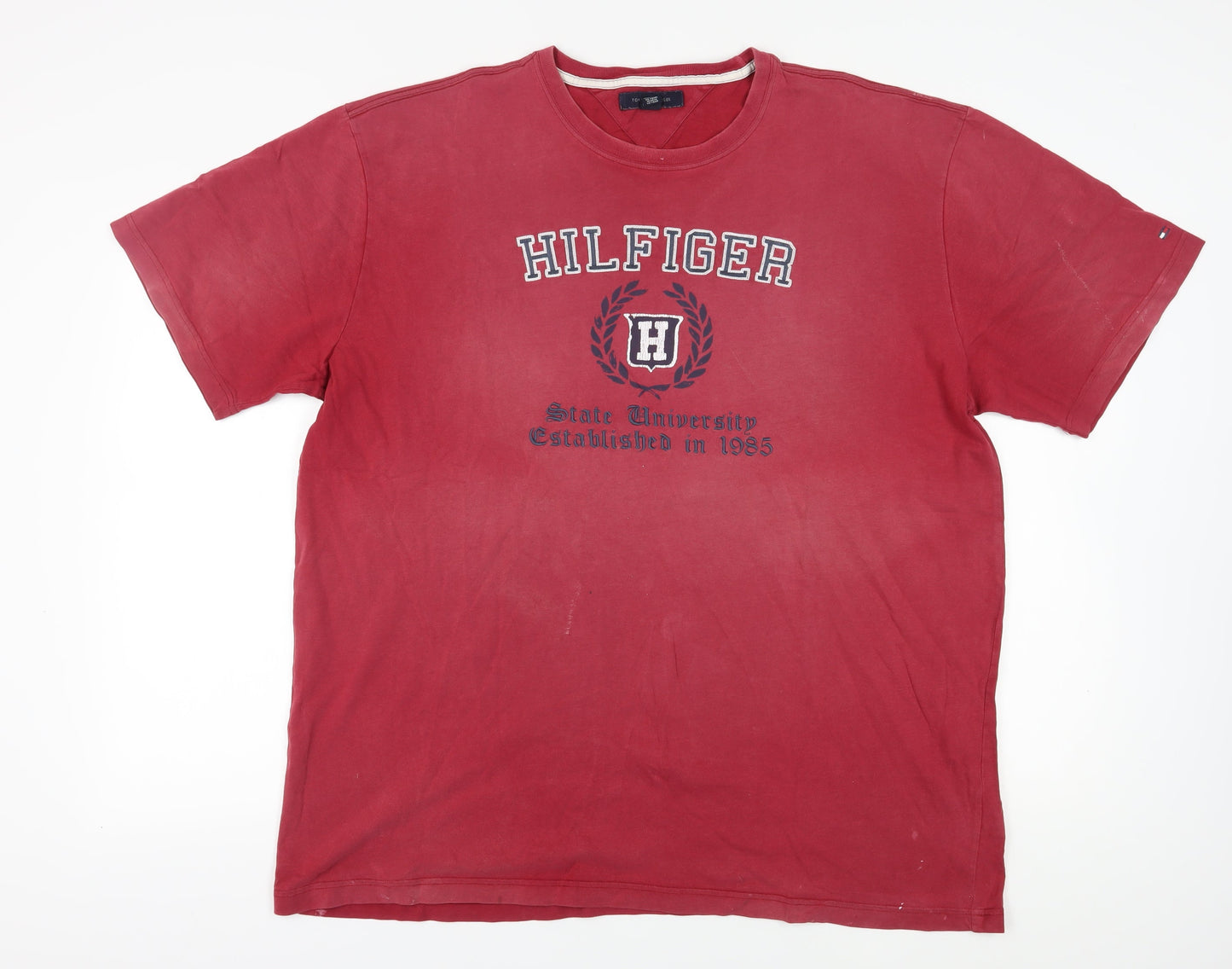 Tommy Hilfiger Men's Red 2XL University T-Shirt