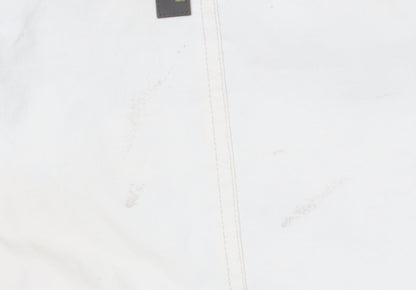 E408 Boys White Cargo Snow Trousers M Winter Ski Activewear