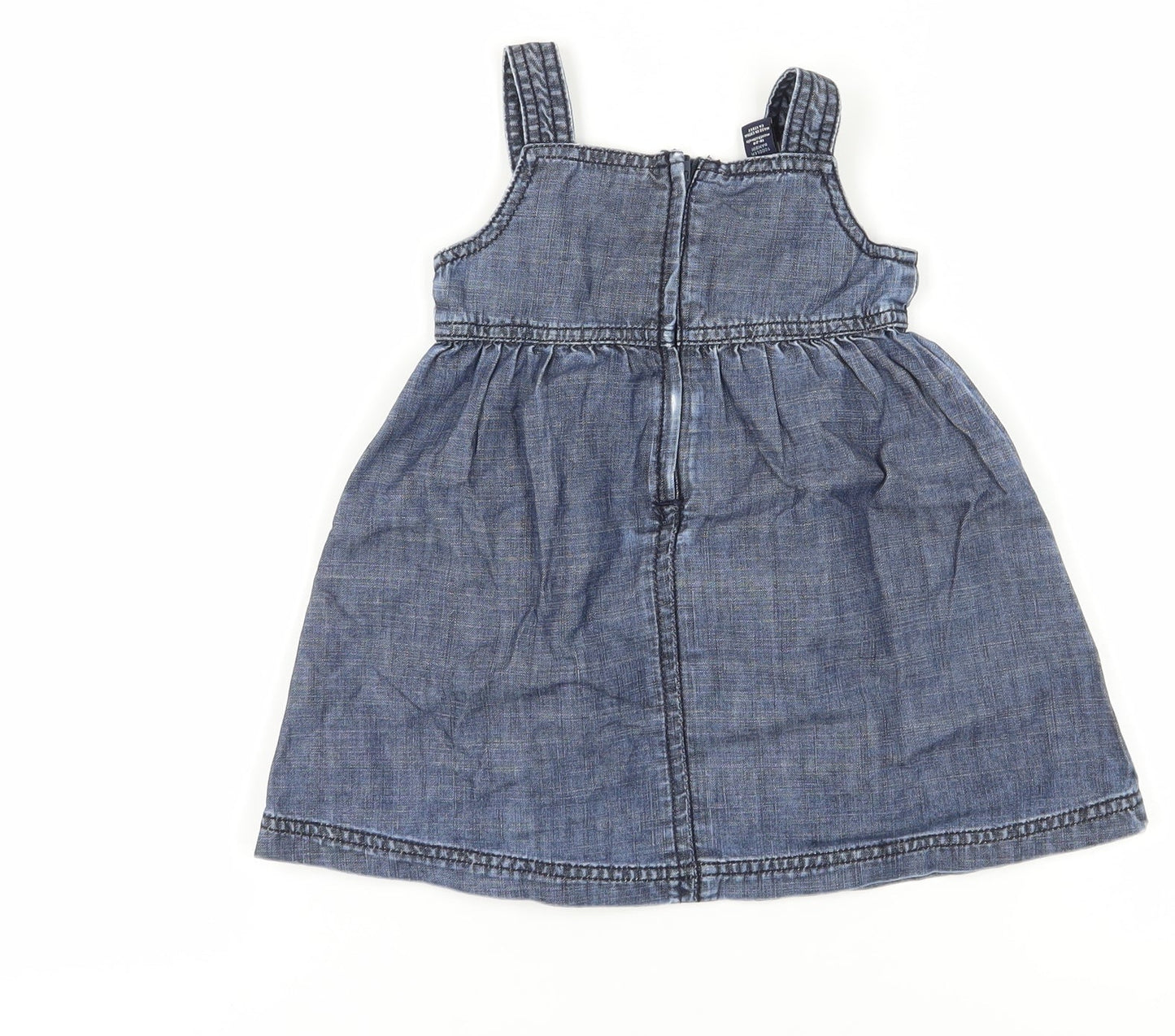 Gap Toddler Blue Pinafore Dress, 18-24 Months