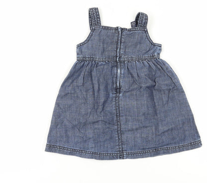 Gap Toddler Blue Pinafore Dress, 18-24 Months