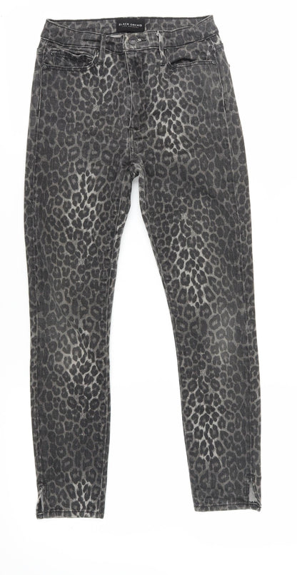 Black Orchid Women's Grey Skinny Jeans 25 - Animal Print Style