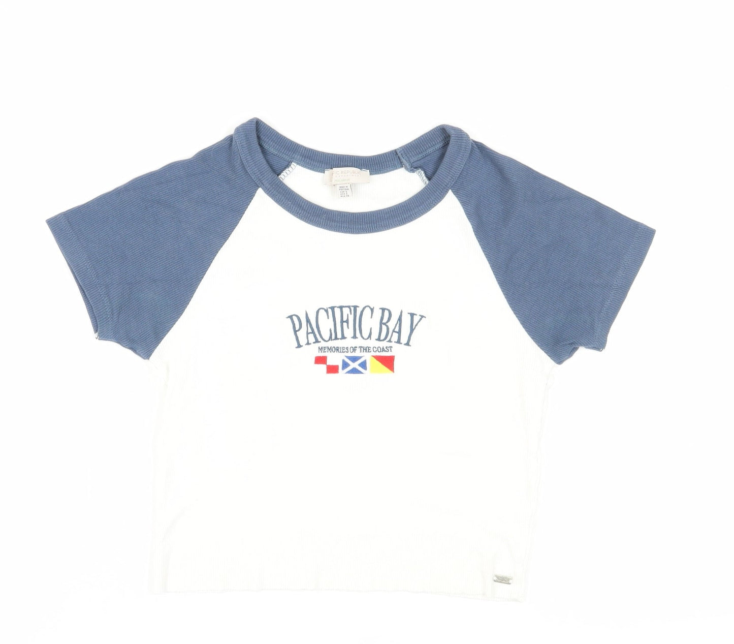 Teens UK Size 2XS Pacific Republic Multicoloured Ringer T-Shirt