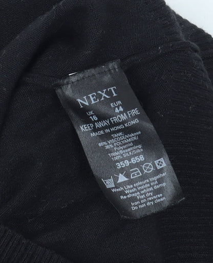 Womens UK Size 16 NEXT Black Basic Tank