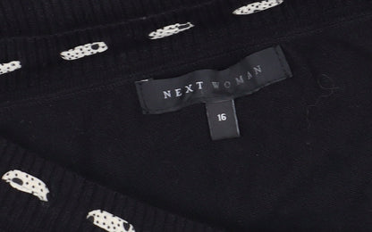 Womens UK Size 16 NEXT Black Basic Tank