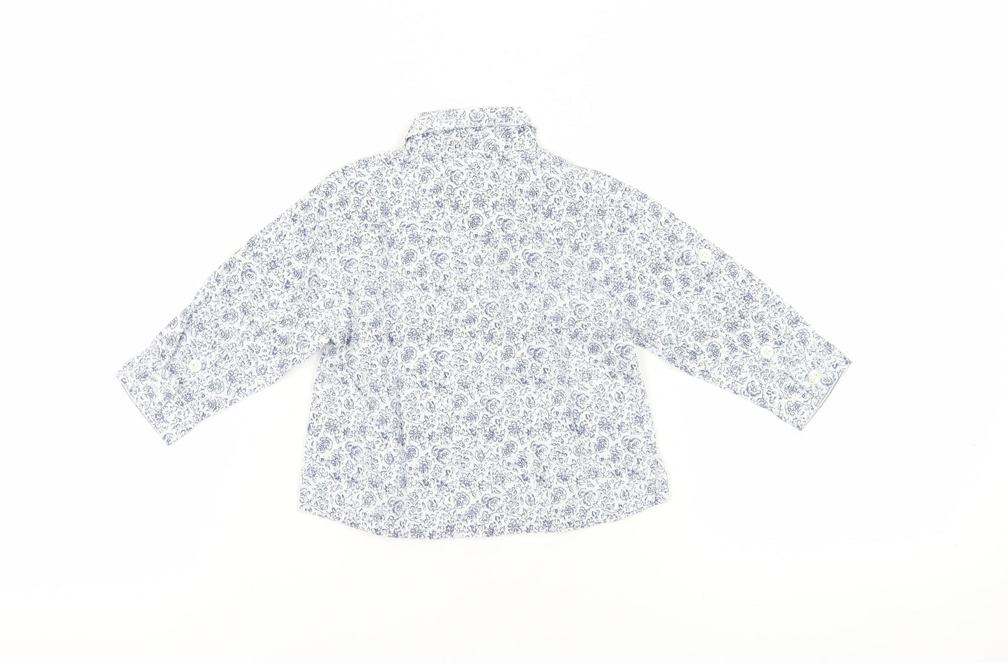 Monsoon Unisex Baby Floral Long Sleeve Button-Up Shirt 12-18 Months